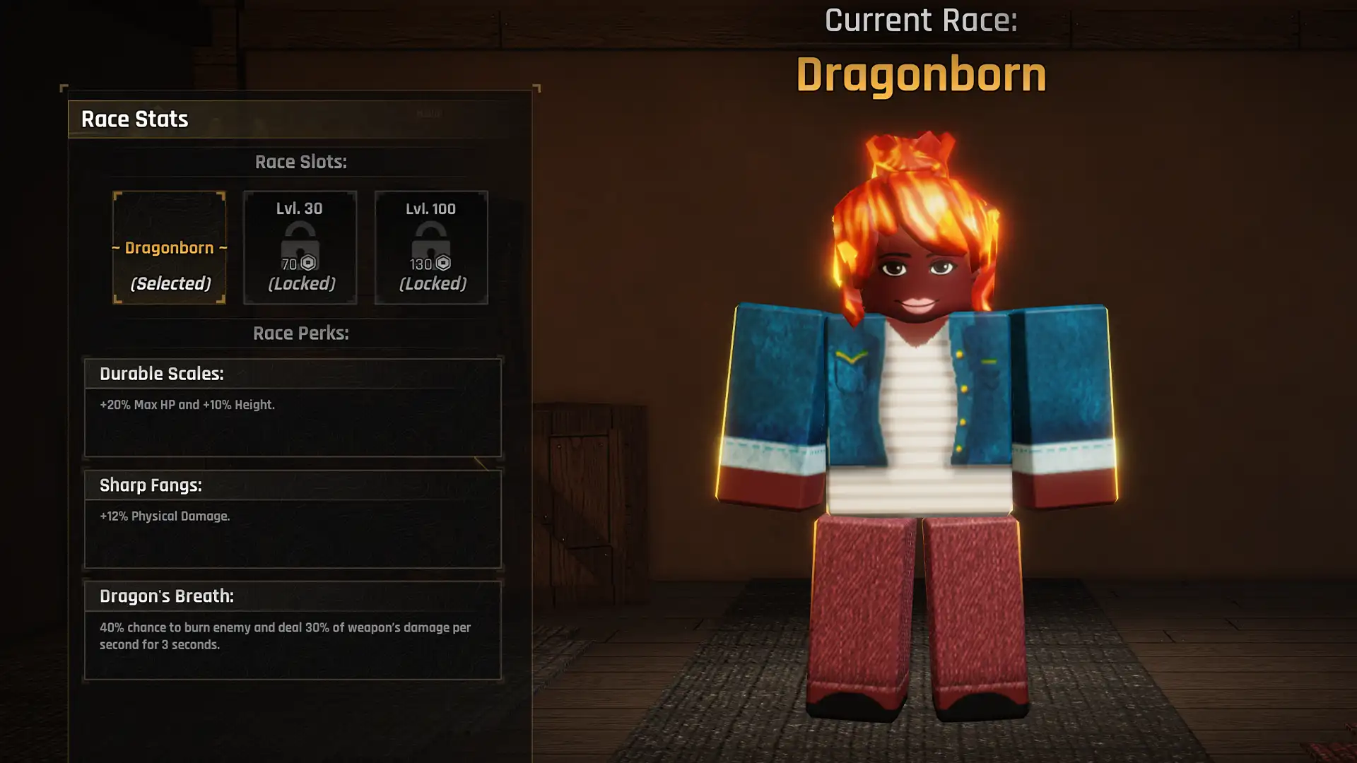 race stats in the forge