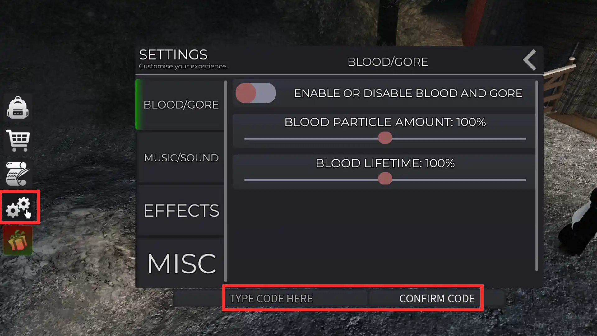how to redeem death in the box codes