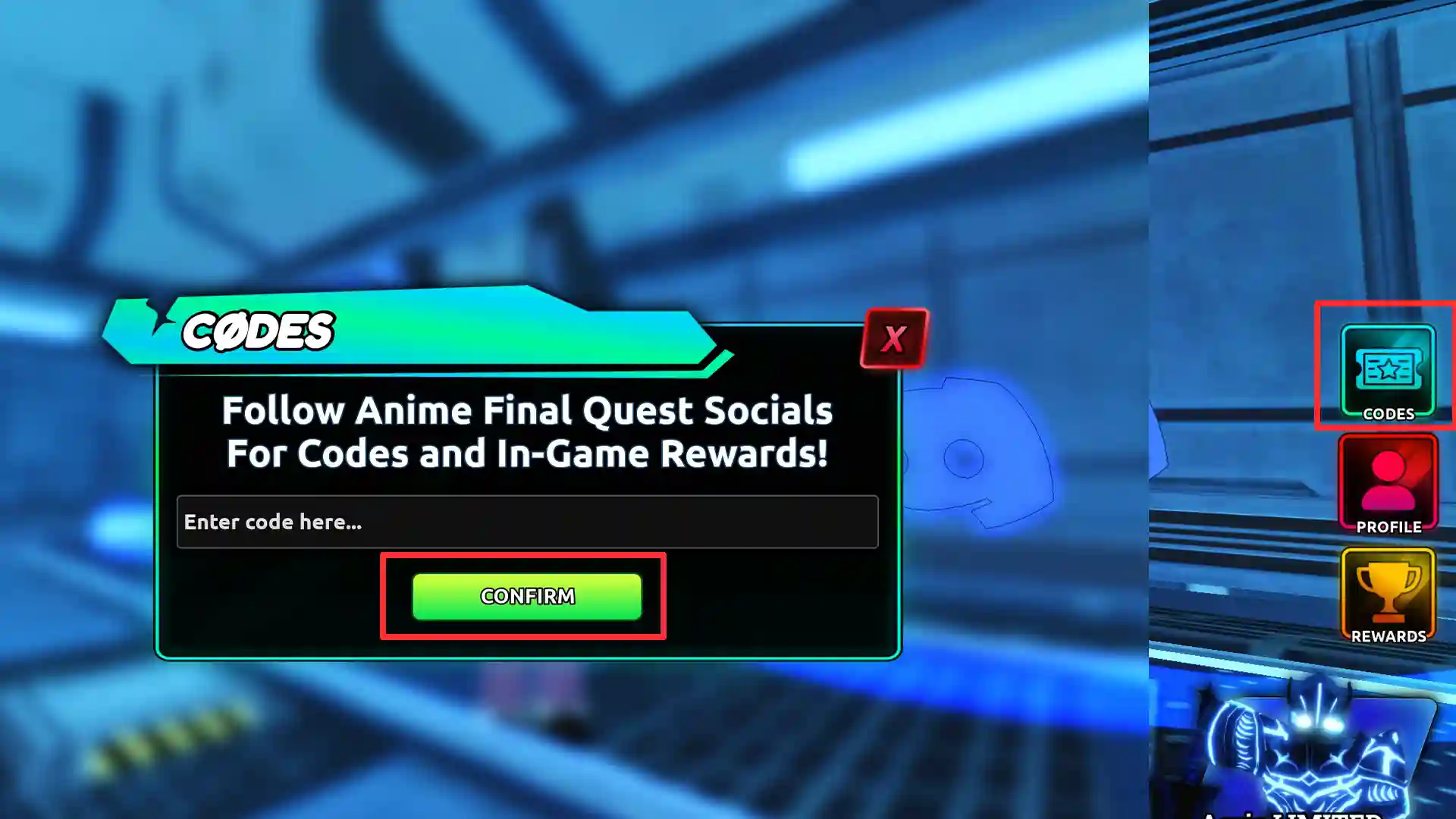 Anime Final Quest codes redeem