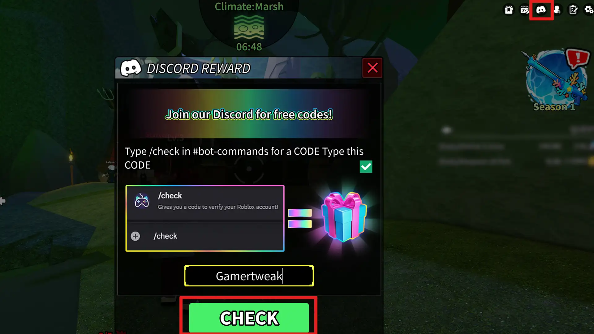 how to redeem spear fishing codes