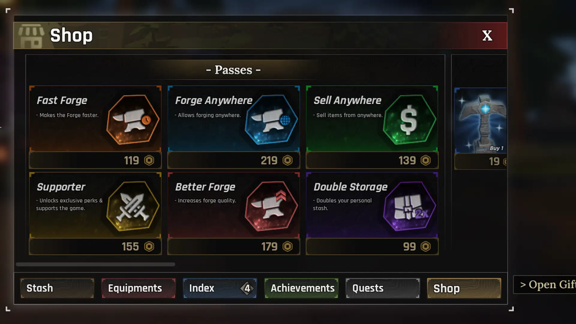 the forge gamepasses and uses