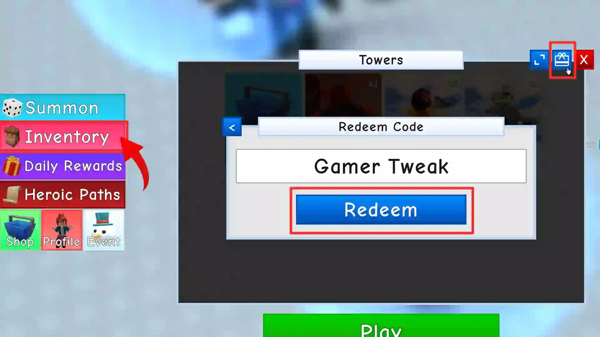 how to redeem RETRO td codes roblox