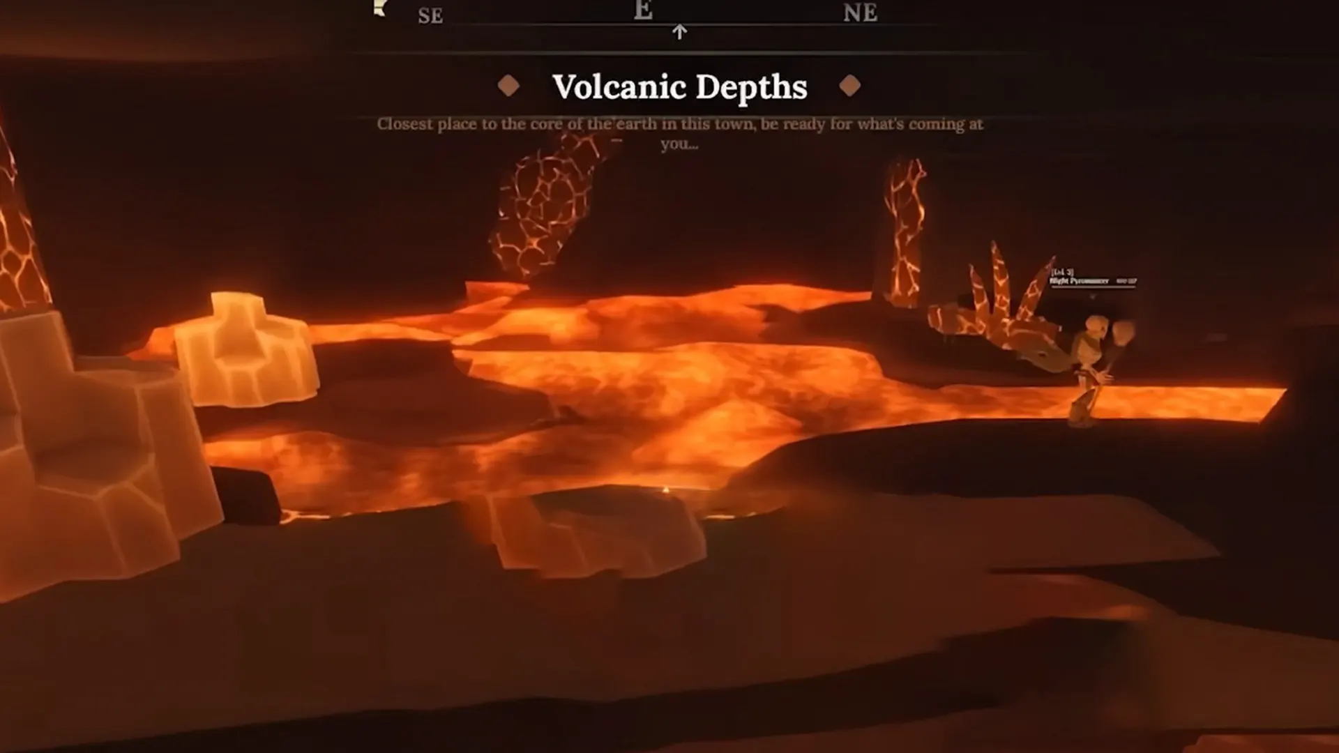 volcanic depths with rocks for mining rare ores