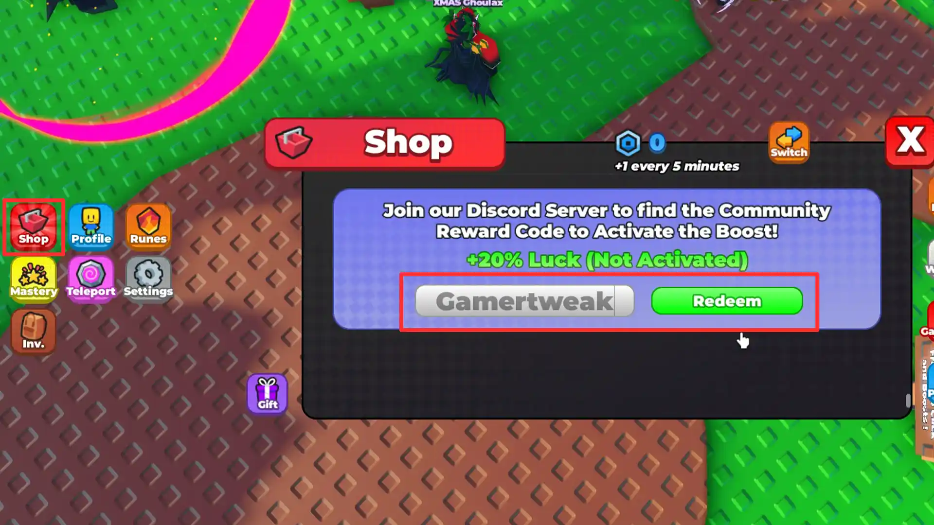 how to redeem garden incremental codes