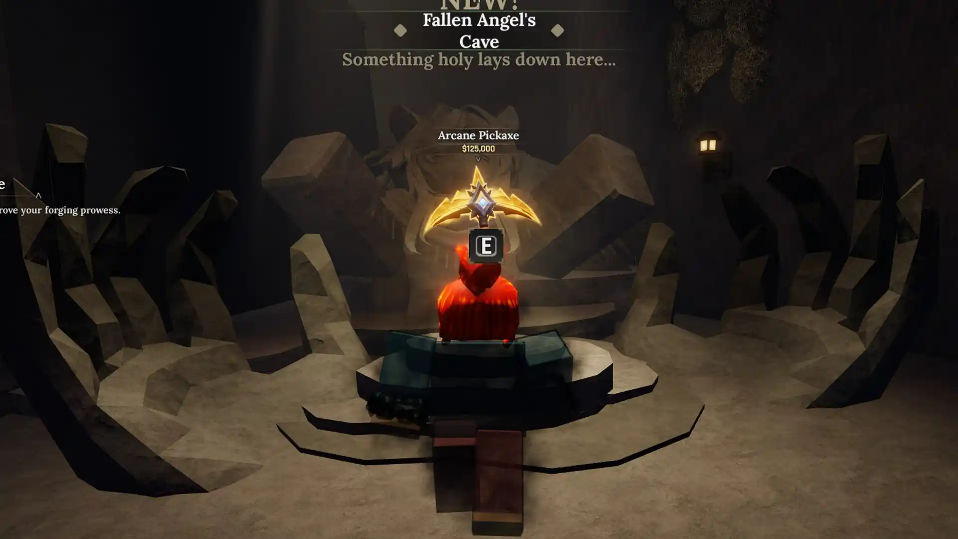 arcane pickaxe the forge location