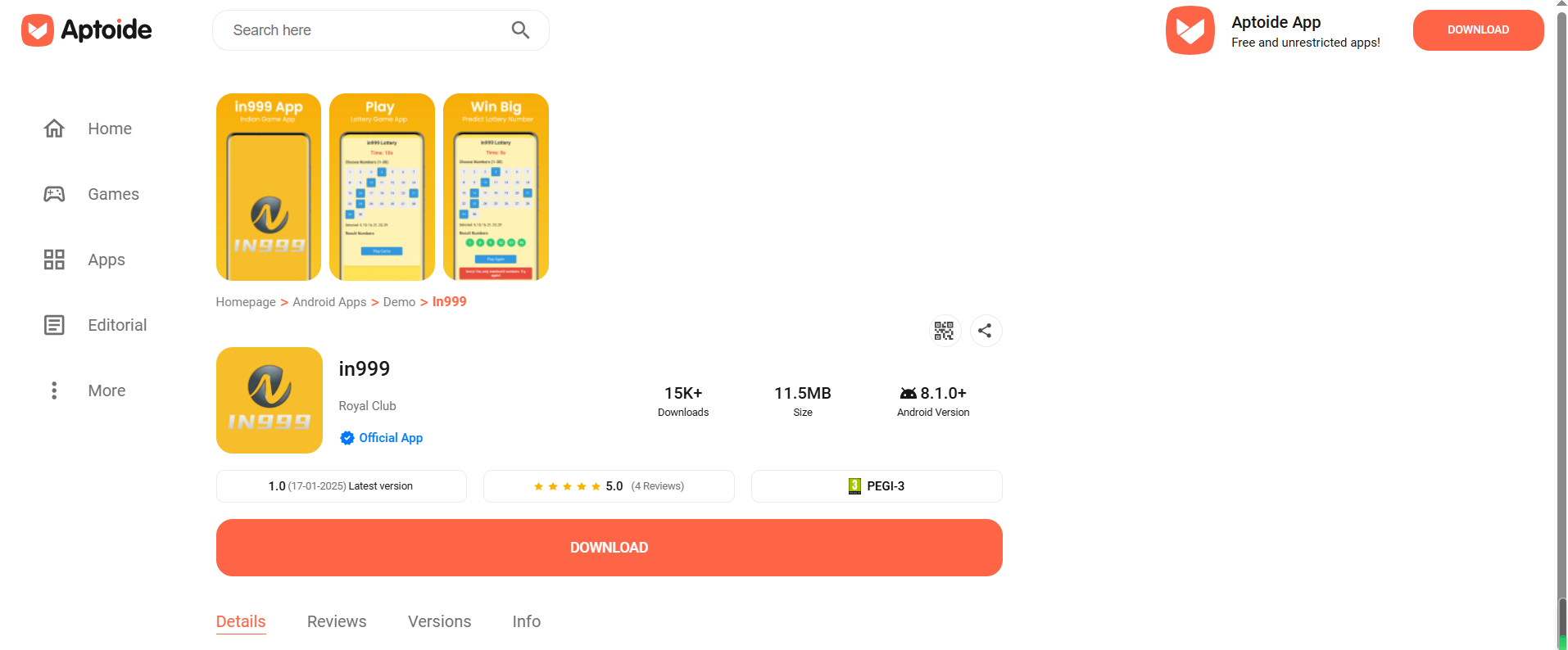 In999 Game APK Download