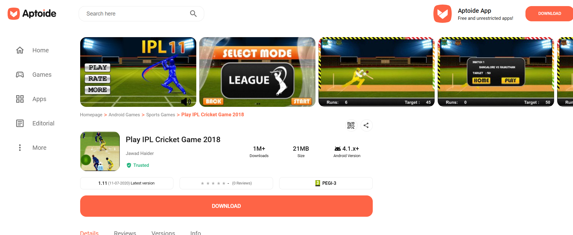 Play IPL Cricket Game 2018