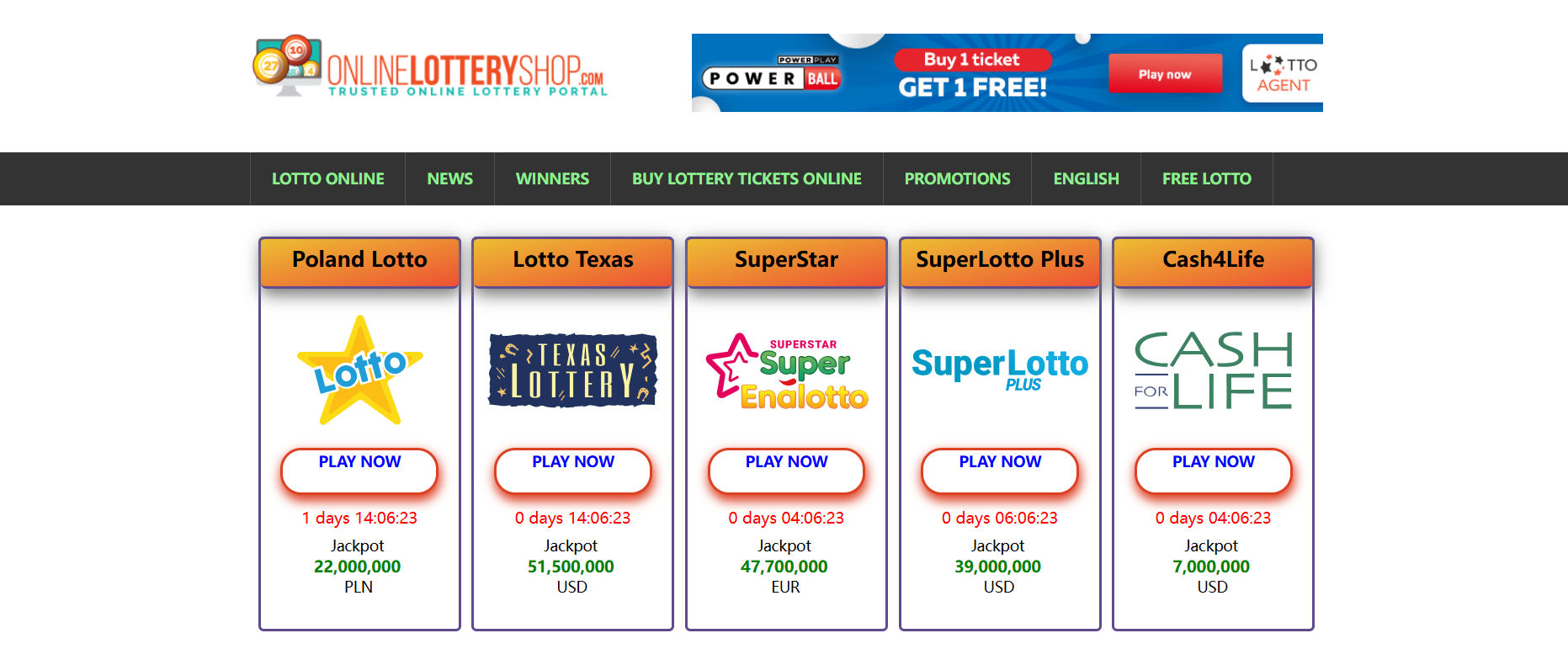 Online Lottery Shop
