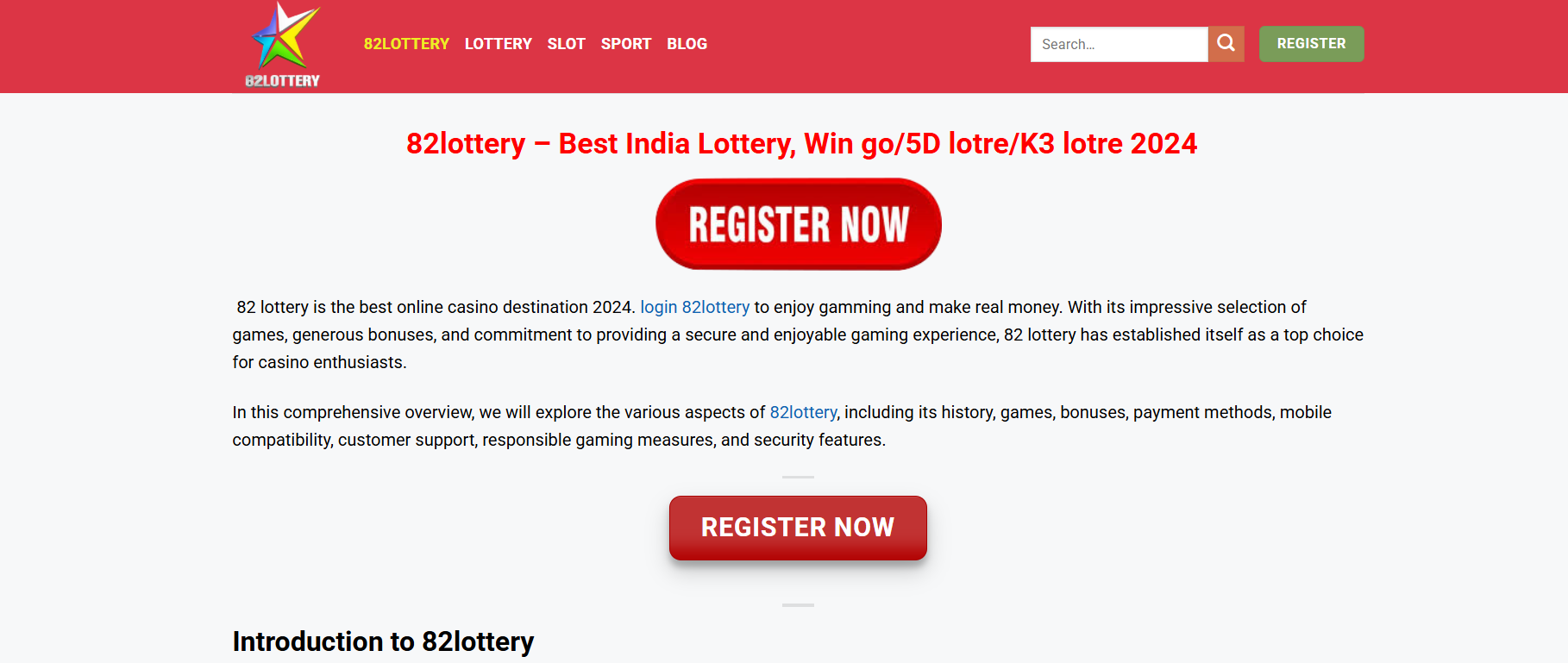 82 Lottery Login