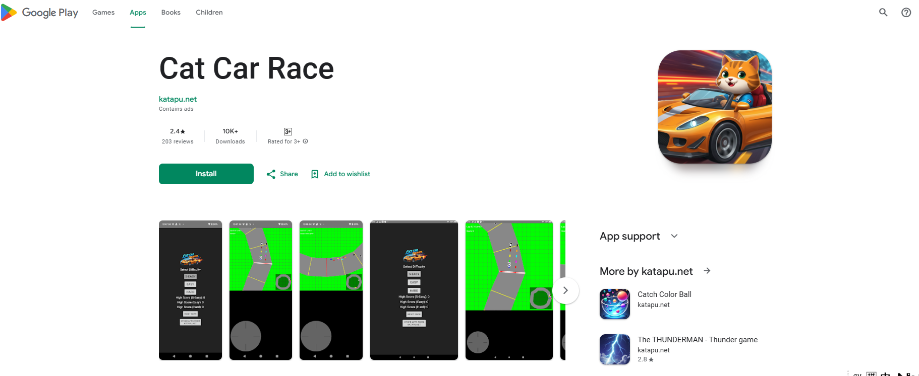 Cat Car Race